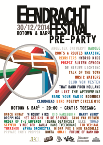 Flyer Pre Party Eendracht Festival 30122014