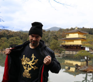 Mike Redman at the golden temple Japan